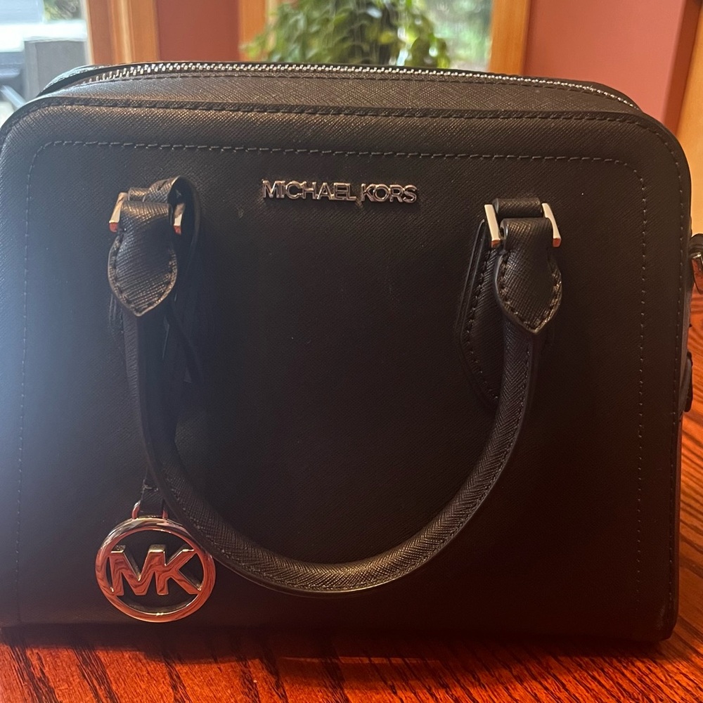 Michael Kors black Ayden dome satchel NWT